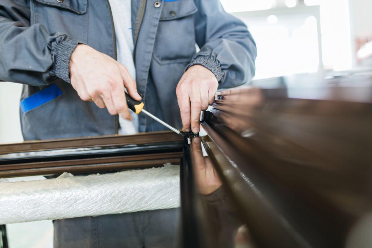 Thin aluminum profiles bending during screen door installation