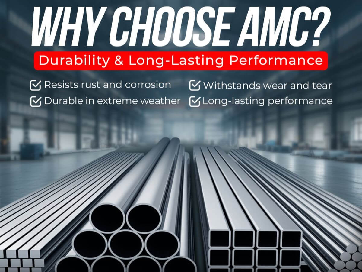 Aluminum tubes and square profiles highlighting durability and long-lasting performance