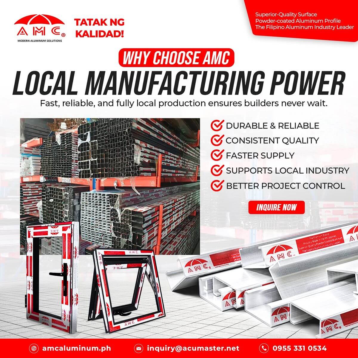 AMC Aluminum products promoting local manufacturing power for durable and reliable extrusion systems